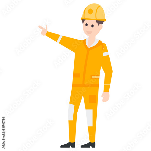 Engineer Flat Character