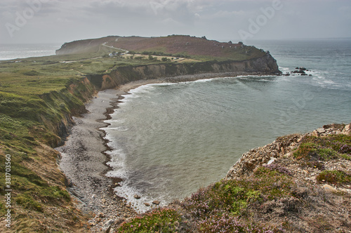 Beautiful lonely bay in Finistère, France. Peninsula in Crozon. photo