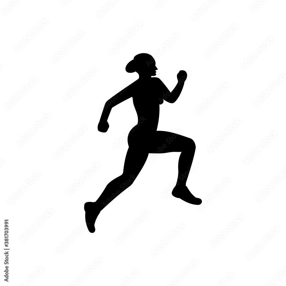 Woman fitness icon (vector illustration)