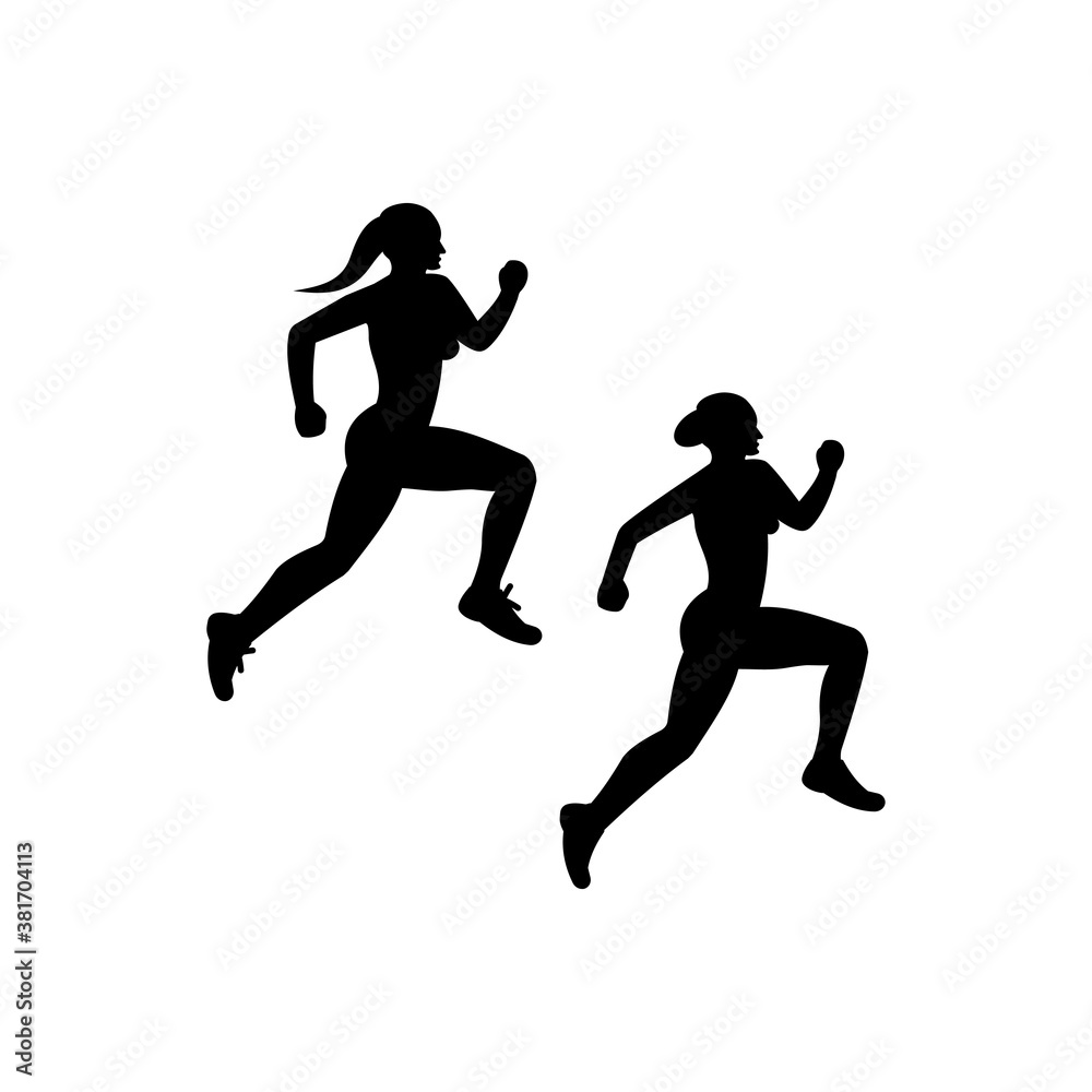 lady exercise icon (vector illustration)