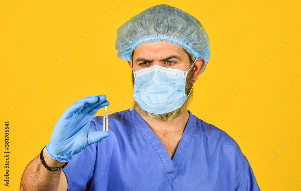 making virus test. developed vaccines. source of outbreak of new coronavirus in China. How virus is transmitted. health worker wear mask while research test tube in lab. more radical measures