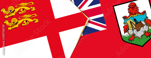 Sark and Bermuda flags, two vector flags.