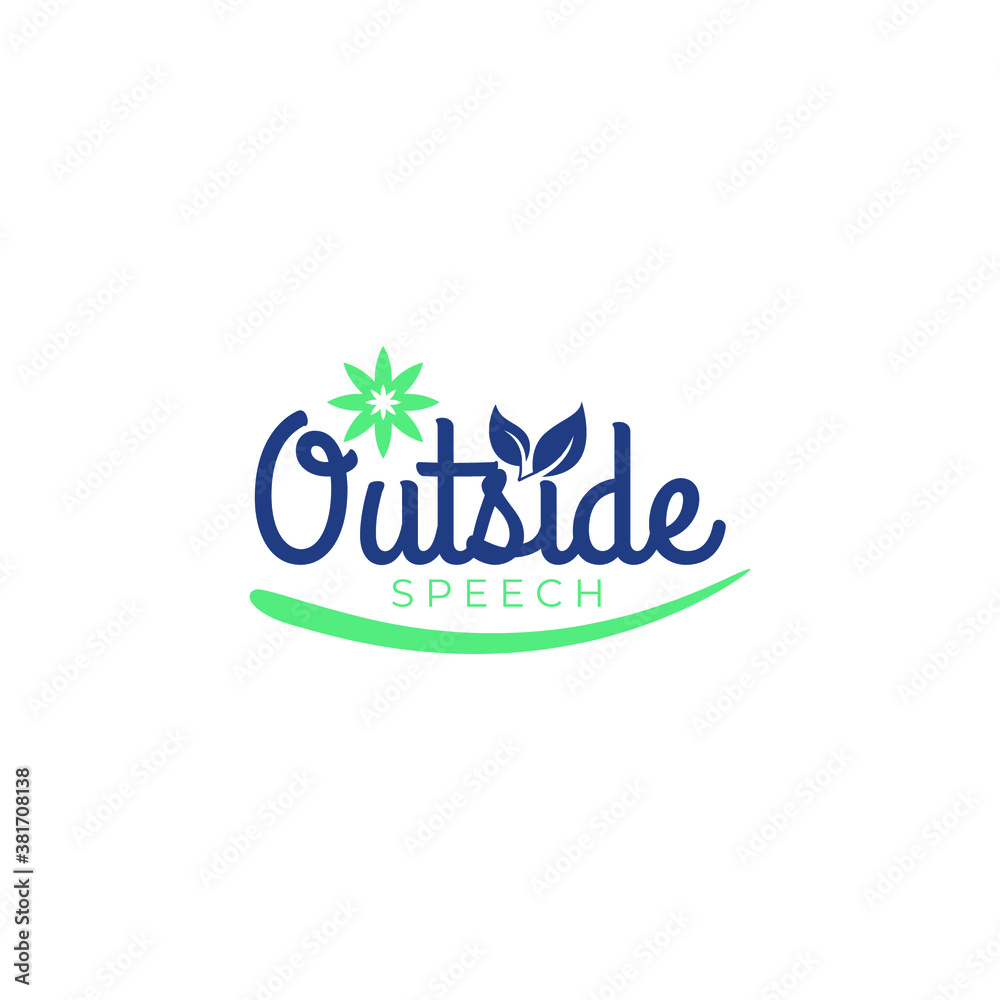 Outside Speech Simple Typographical Logo design Templates Outside Speech Simple Typographical Logo design Templates