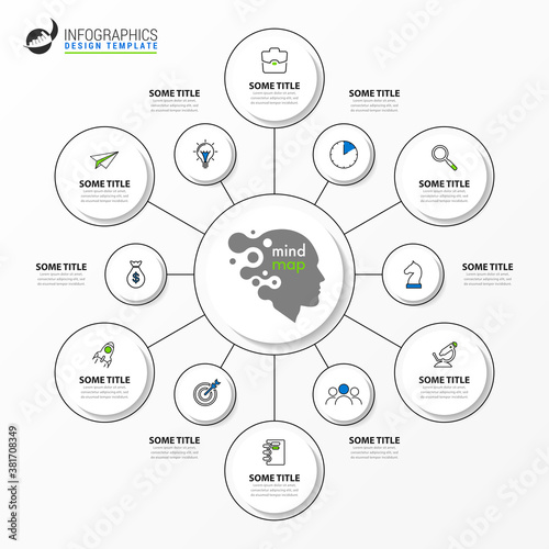 Infographic design template. Creative concept with 12 steps
