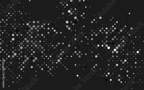 Light Silver, Gray vector template with circles. Abstract illustration with colored bubbles in nature style. Pattern of water, rain drops.