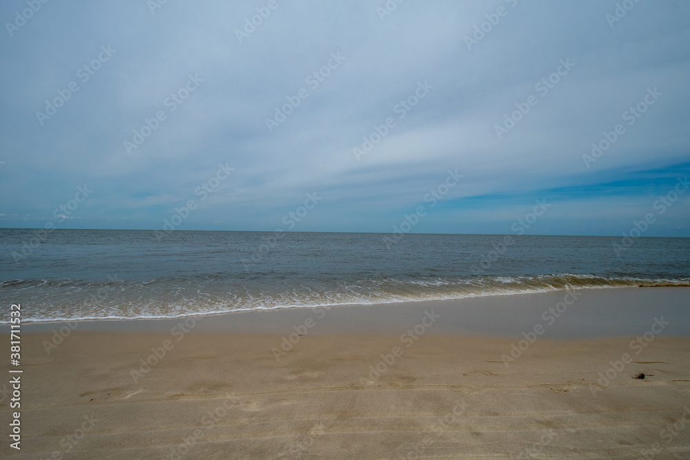 A Beach View on a Cloudy Day at the Bay in The Villas, New Jersey