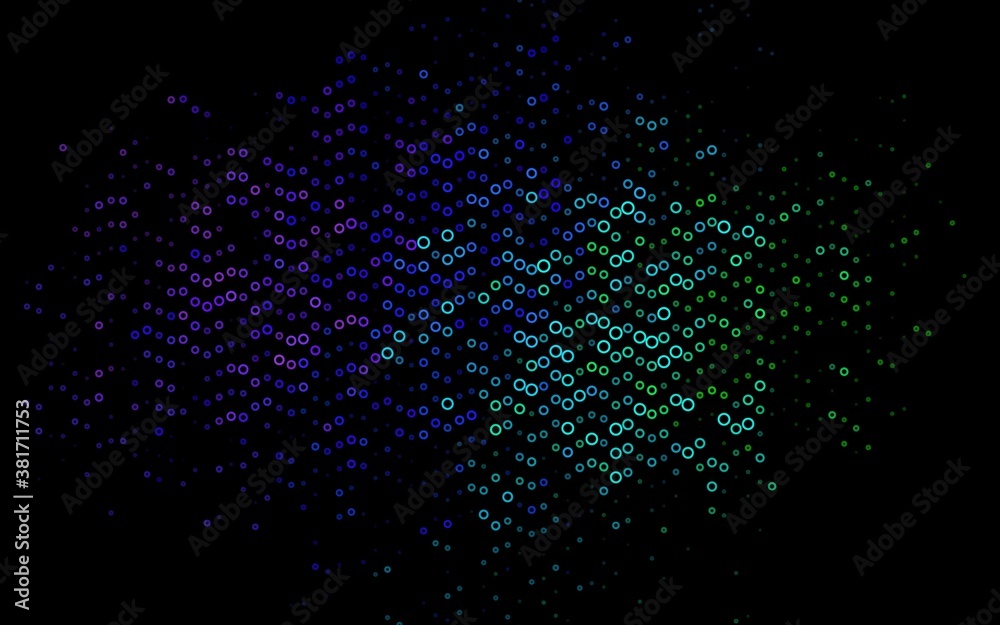 Light Multicolor, Rainbow vector cover with spots. Glitter abstract illustration with blurred drops of rain. Pattern for ads, booklets.