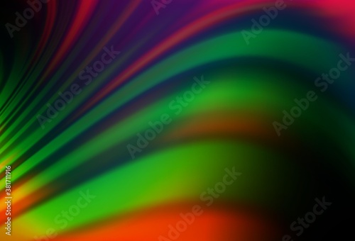 Dark Multicolor, Rainbow vector template with lava shapes.