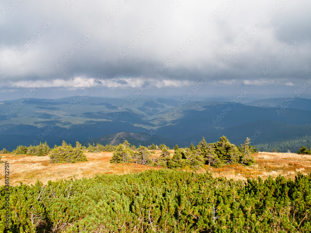 Fototapeta premium View from Praded, Jeseník mountains, Czech Republic