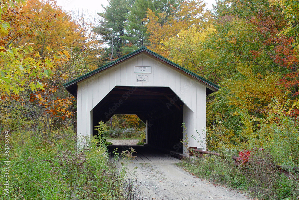 Vermont covered bridge in the fall Vermont covered bridge in the fall