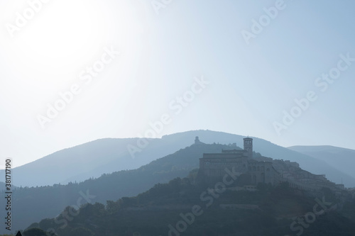 Panoramic view of Assisi, in the Province of Perugia, in the Umbria region of Italy photo