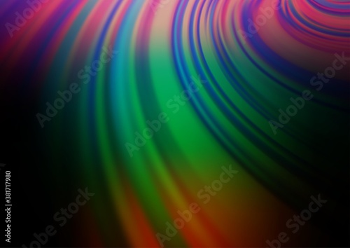 Dark Multicolor, Rainbow vector bokeh template. Creative illustration in halftone style with gradient. The template for backgrounds of cell phones.