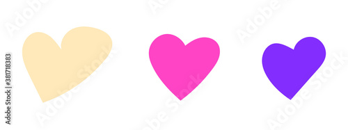 Set of handrawn heart love collection. Hand drawn hearts