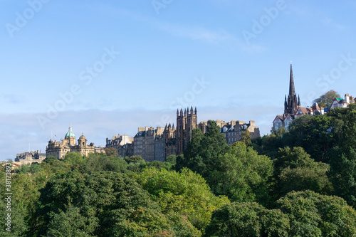 View over Edinburgh from Princes Street Gardens