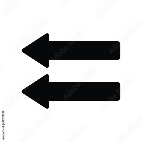 left arrow sign icon vector design