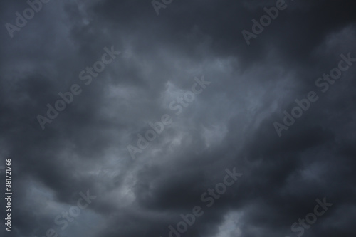 Dark clouds in a storm