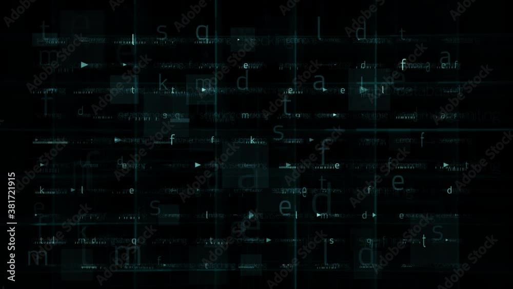 Digital letter on background glow grid in concept futuristic technology background effect with 3d rendering.