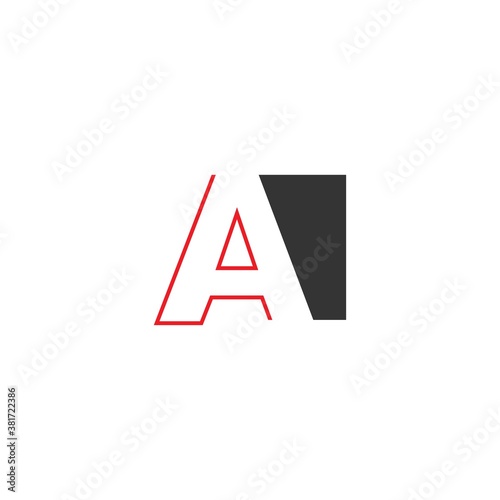 Letter A on square design