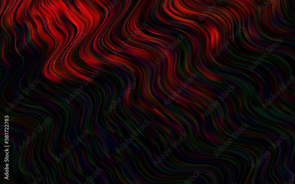 Dark Red vector template with lava shapes. A completely new color illustration in marble style. Pattern for your business design.