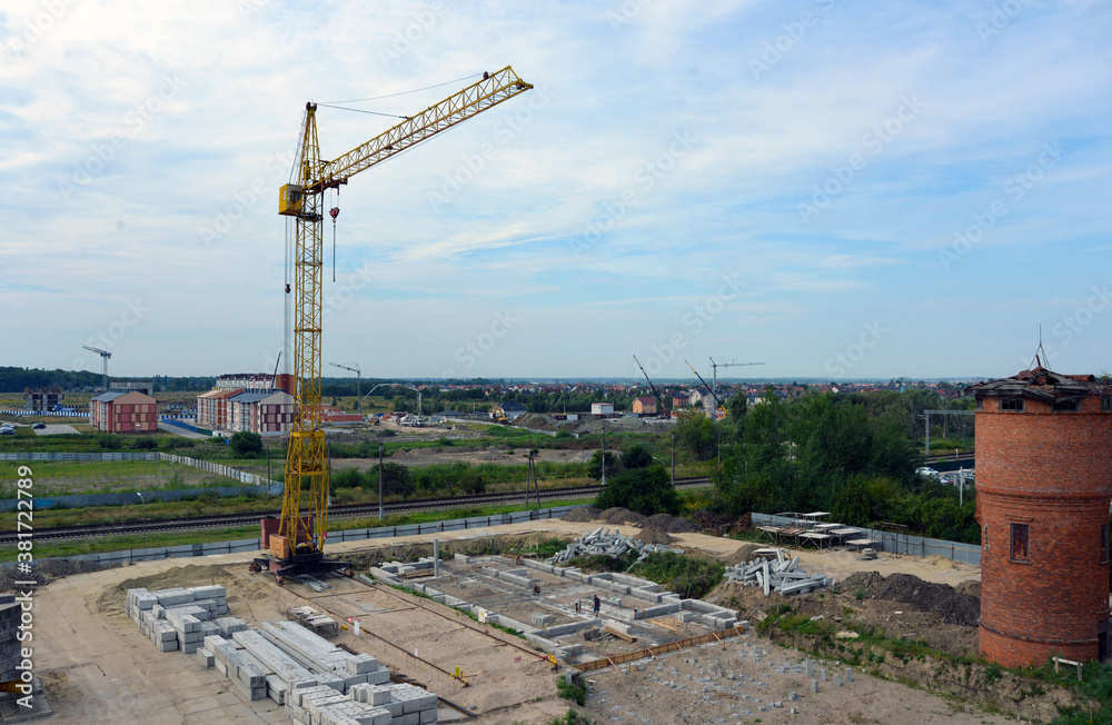 crane on construction site