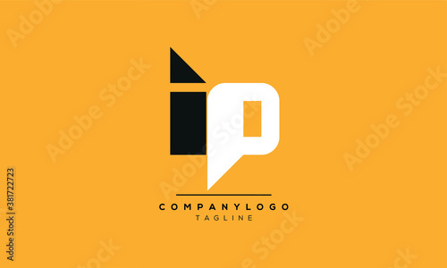 Alphabet letters Initials Monogram logo IP,PI,I and P