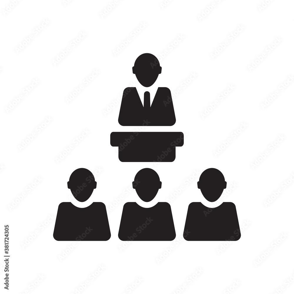 Conference speech icon. team training icon Conference speech icon. team training icon