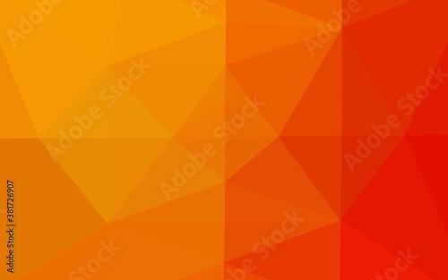 Light Red  Yellow vector shining triangular pattern. Shining colored illustration in a Brand new style. Brand new design for your business.