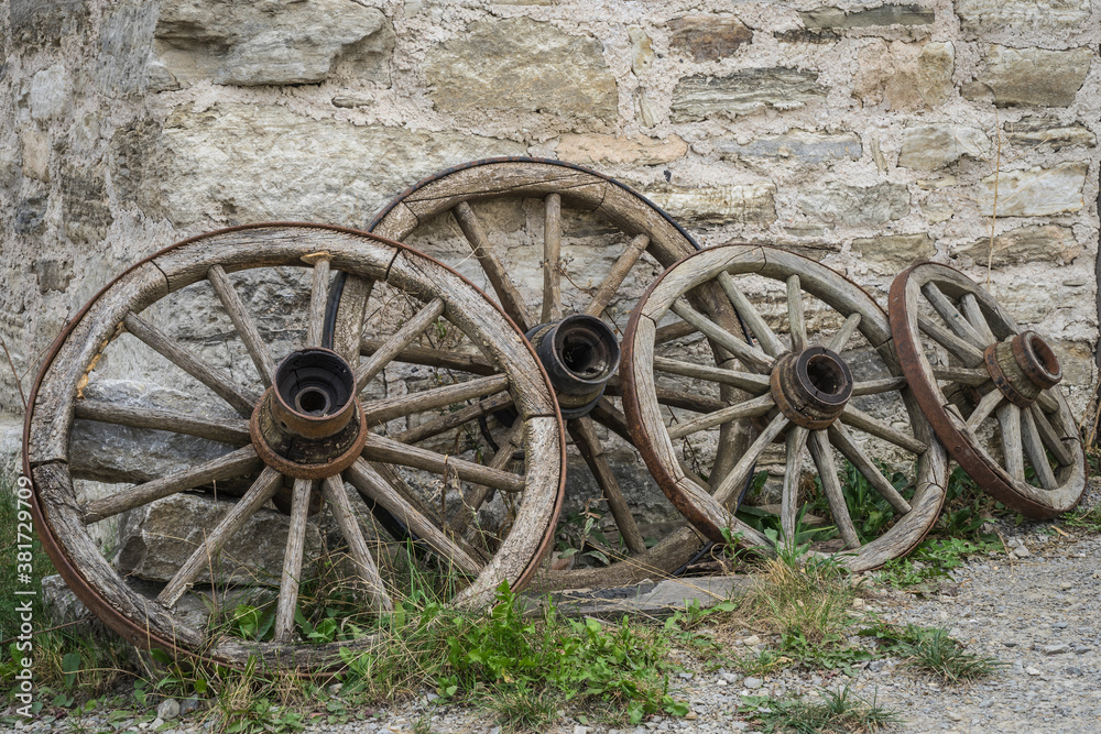 old wagon wheel