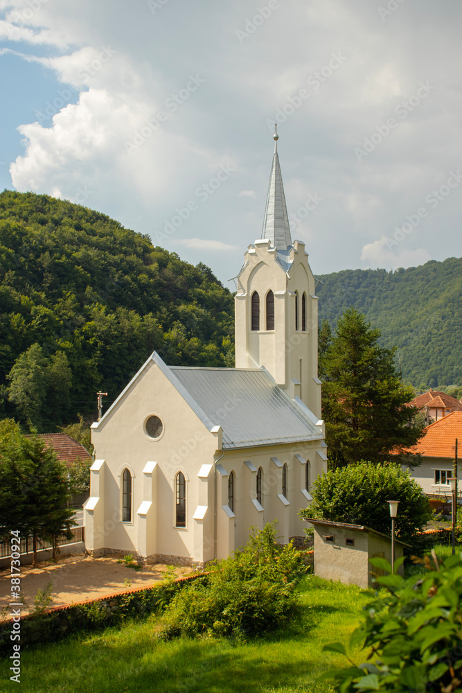 church in the village of the mountains