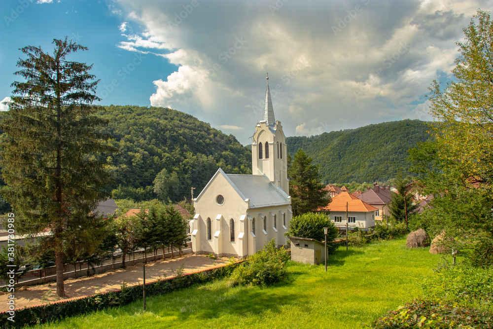 church in the village of the mountains