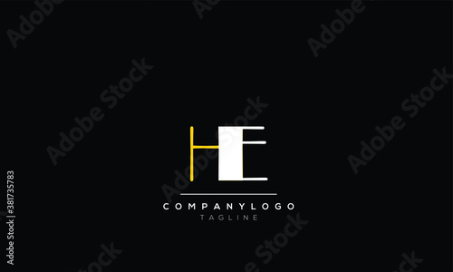 Alphabet letters Initials Monogram logo  HE,EH,H AND  E
