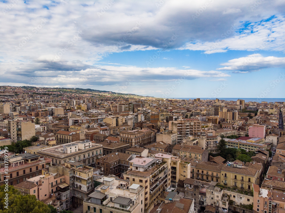 Aerial view of Catania, Sicily, Italy