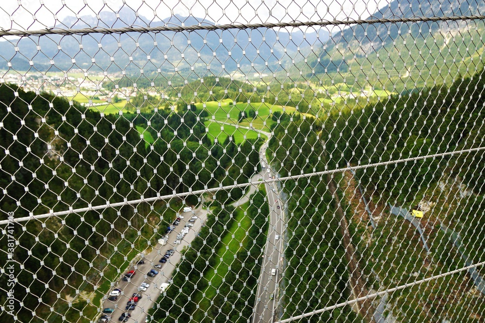 Suspension bridge highline 179 in Reutte Austria 