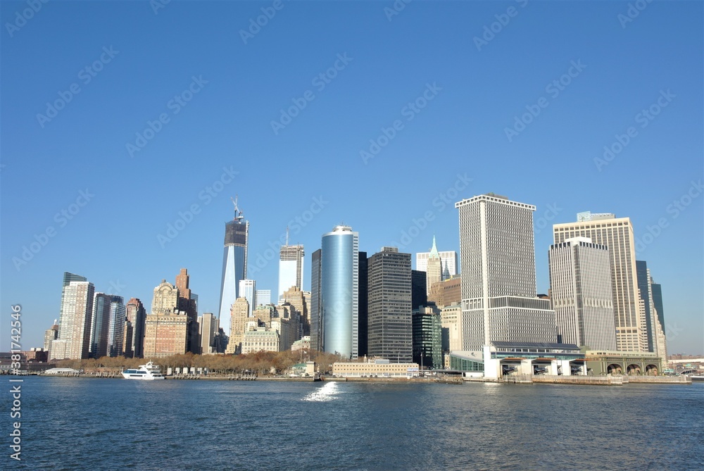 View of New York from the sea View of New York from the sea