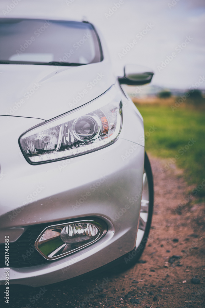 Daytime running lights on a car