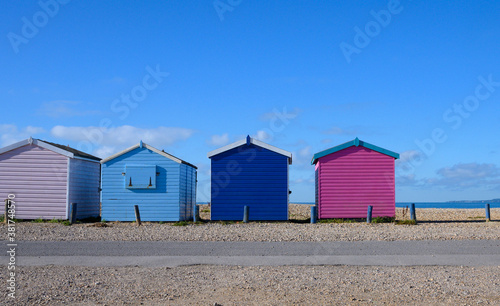Beach Huts on English South coast in summer © DRPL