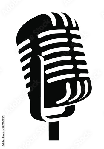 retro microphone vector