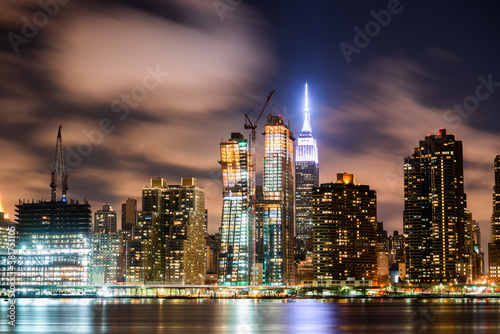 Photography city skyline at night