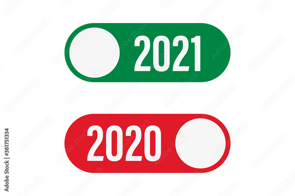 2021 happy new year . Vector icon on white background. Start button 2021 year and off 2020 . 2021 happy new year . Vector icon on white background. Start button 2021 year and off 2020 .