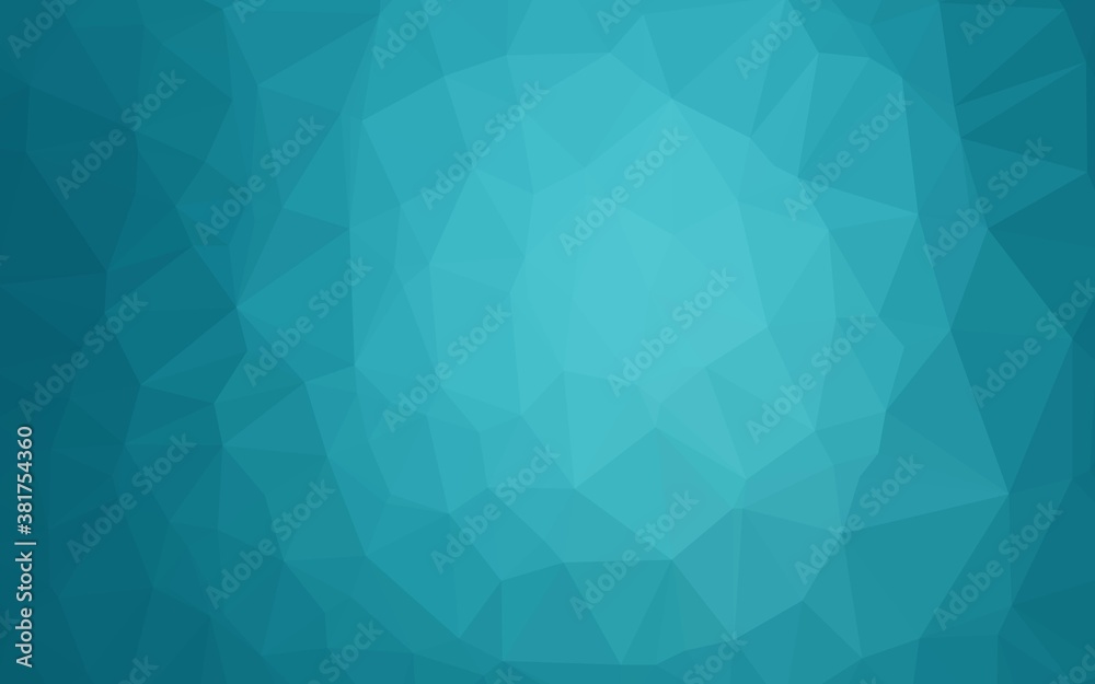 Light BLUE vector abstract polygonal cover. Triangular geometric sample with gradient.  Template for your brand book.