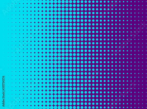 A turquoise and purple halftone dots texture. Ideal for use as a background image or to add graphic texture to your designs.