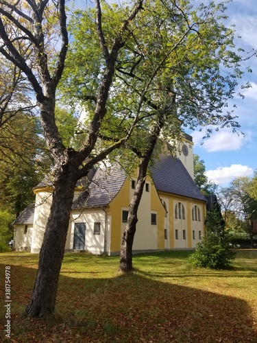 Church in autumn