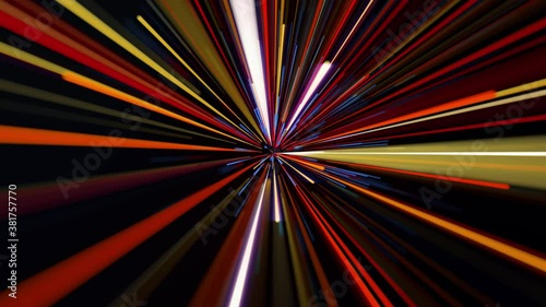 Wallpaper Mural Travel Through Stars Trails Pink-Blue Color. Beautiful Abstract Hyperspace Jump. Digital Design Concept. 
4k UHD 3840x2160 Torontodigital.ca