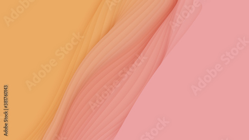 Paper cut abstract background. Vector 3D lollipop carving art. Paper craft landscape with gradient fade colors. Minimalistic design for business presentations, flyers, posters.