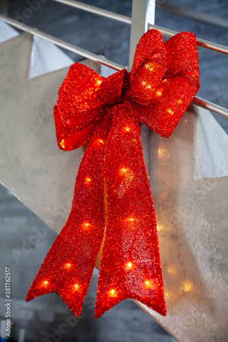 Christmas decoration with ribbon