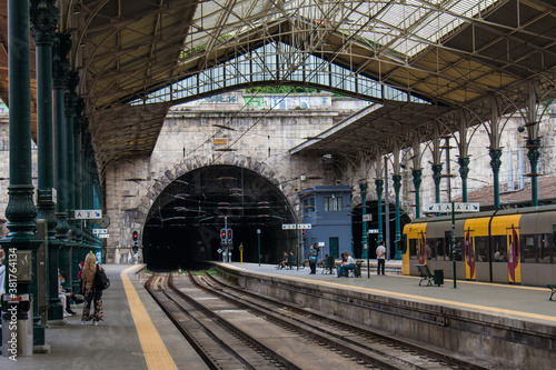 train in the station of Porto, Portugal