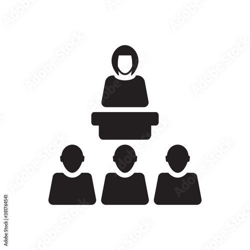 business conference lecture icon - Audience presentation icon