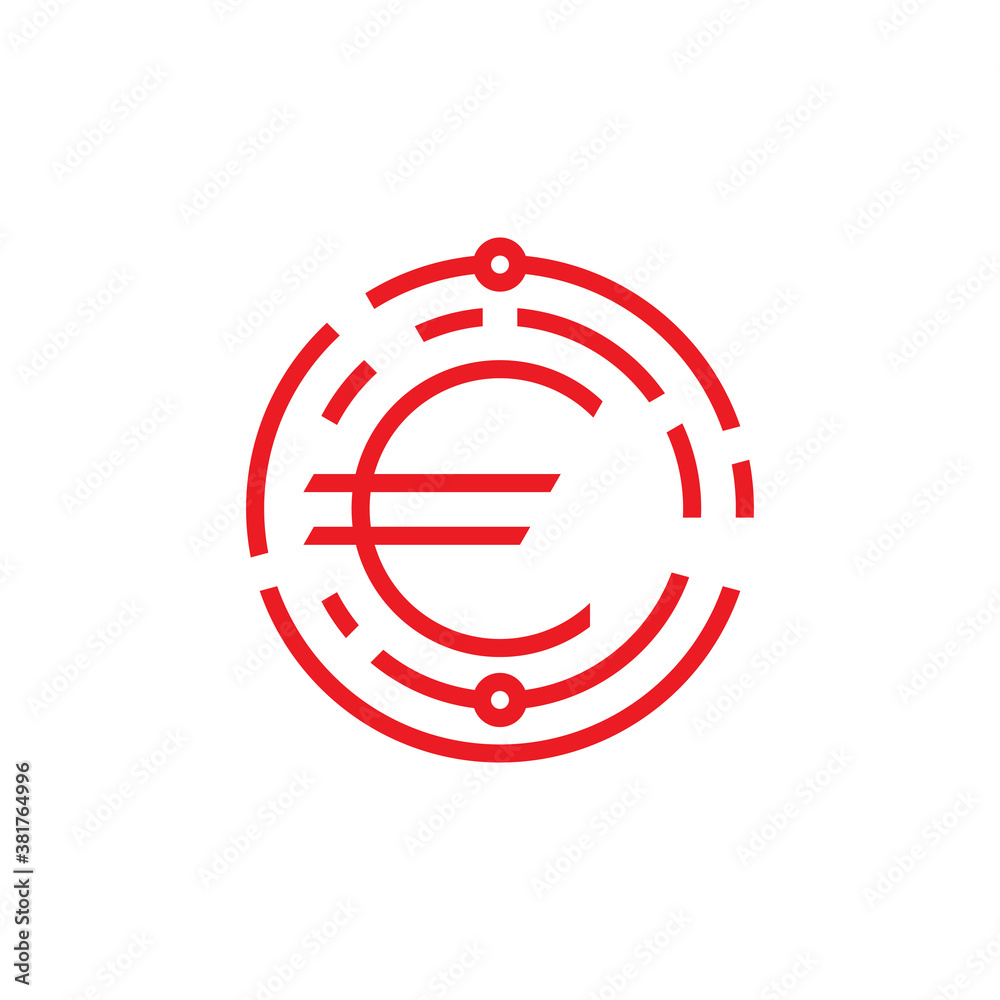 Simple crypto logo design vector Simple crypto logo design vector