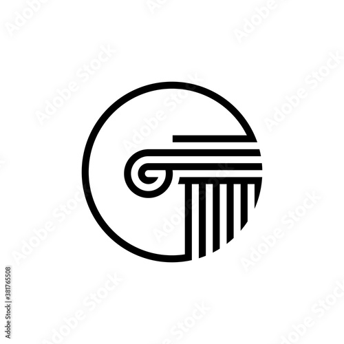 Simple firm law logo design vector