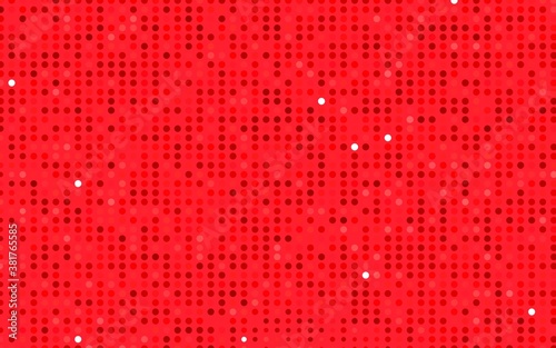 Light Red vector background with bubbles. Abstract illustration with colored bubbles in nature style. Design for business adverts.